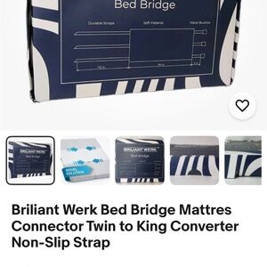 Bed Bridge Mattress Connector - Blue and White